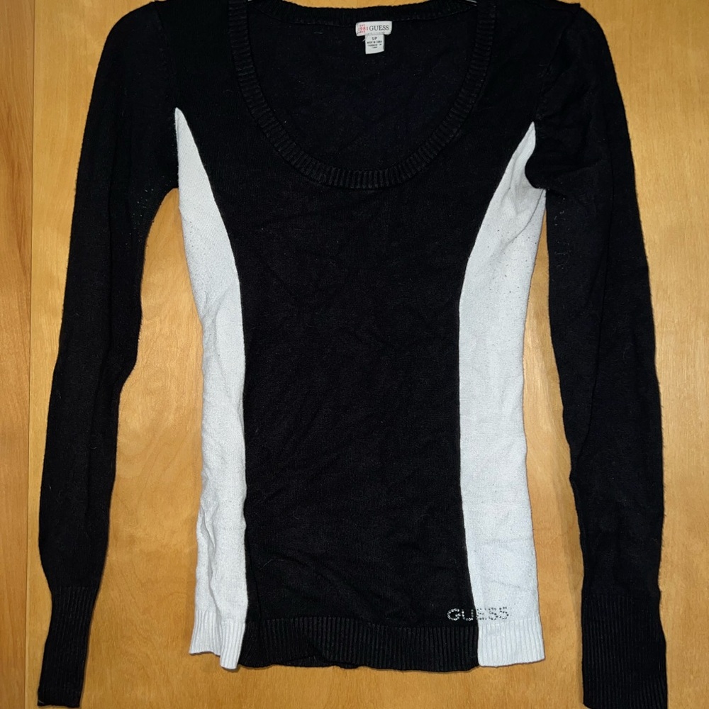 Guess Black and White Sweater